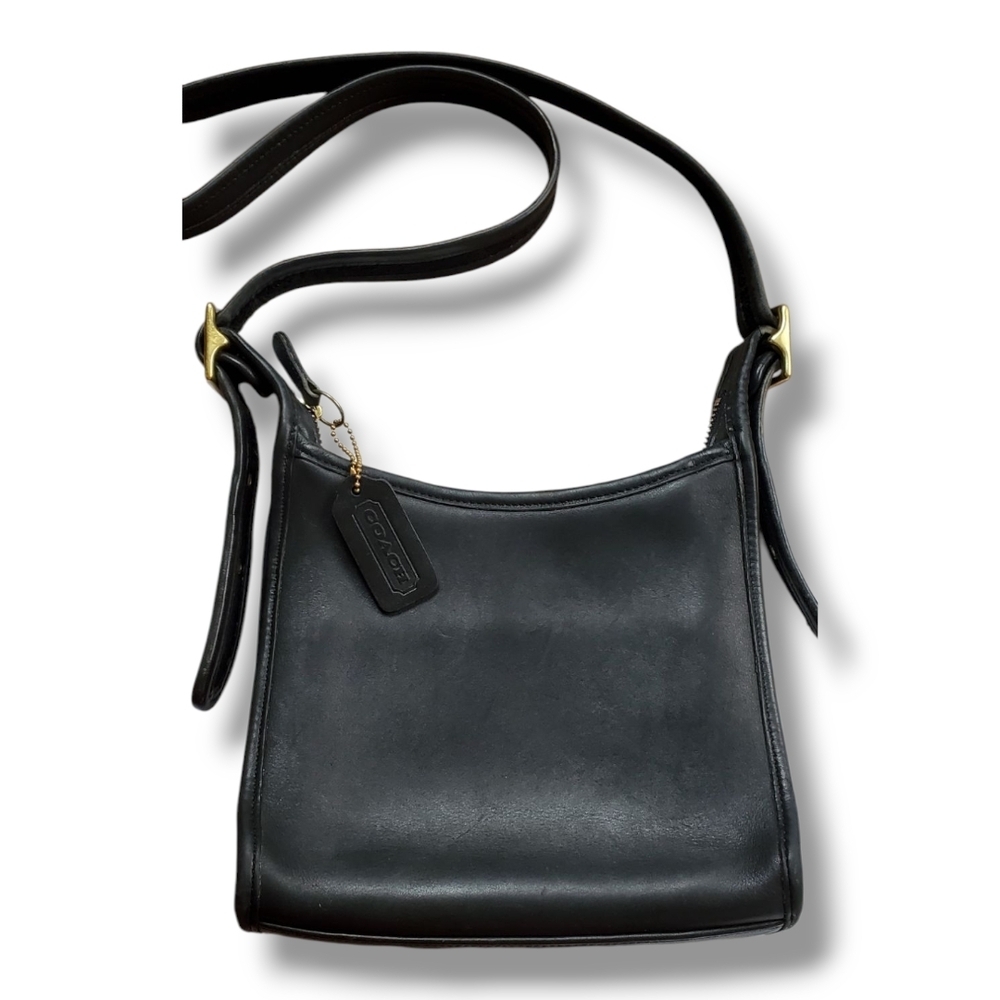 Vintage 90s Coach Legacy 9997 Black Glove Tanned Leather Crossbody Bag Mexico - Picture 3 of 12